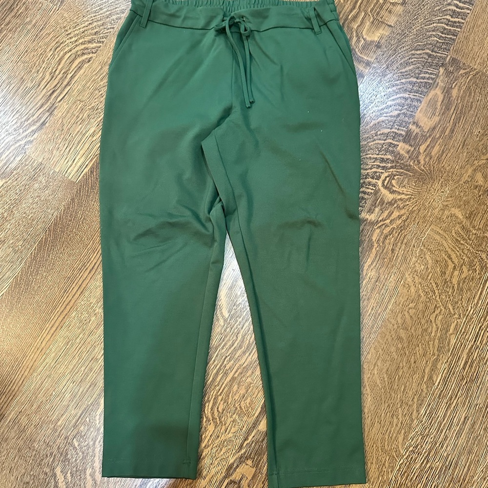 Women’s XL  comfy green pants. Great for the holidays elastic/drawstring